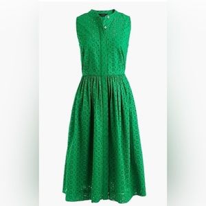 J. Crew Factory | Eyelet Warm Clover Shirt Dress